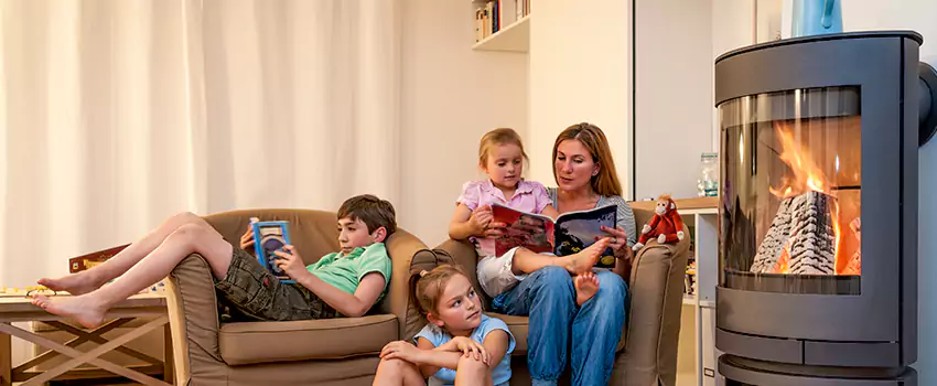 Outdoor Morso Fireplace Broken Screen Replacement in St Albert, Alberta