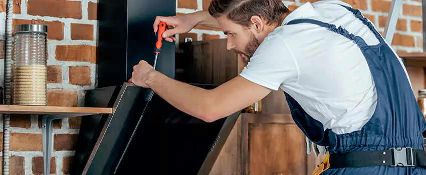 Old Rusted Metal Fireplace Repair And Replacement in St Albert, AB